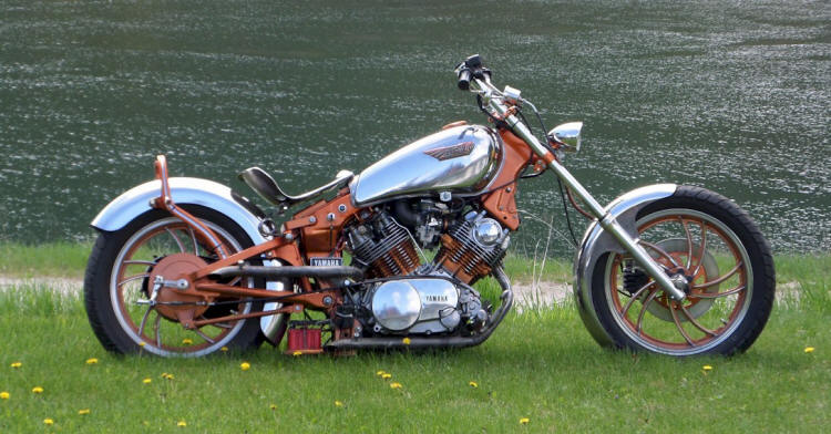 Tank, Fenders, and Seat are all Polished bare metal